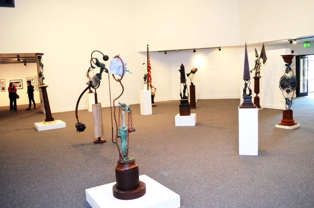 Sculptures by Alabama artist Glenn Dasher are shown in the Haley Gallery of the Albany Museum of Art