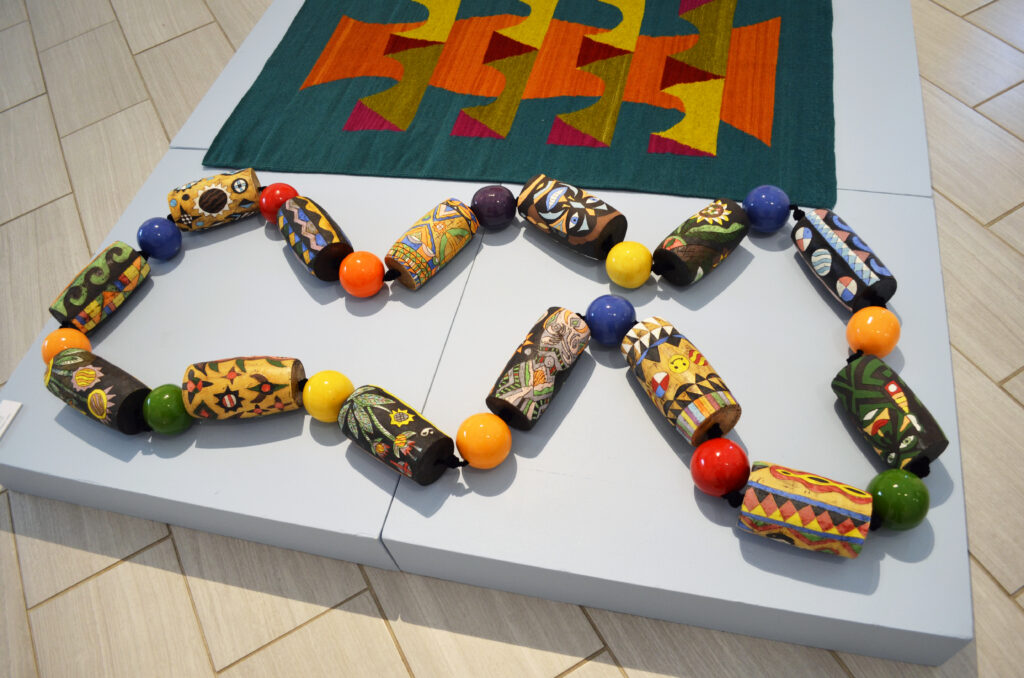 Large, colorful ceramic beads