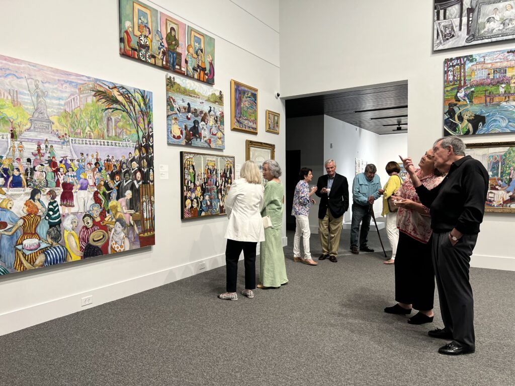 Albany Museum of Art members look at artworks by Steve Hinton