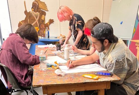 Teens create art in the AMA classroom